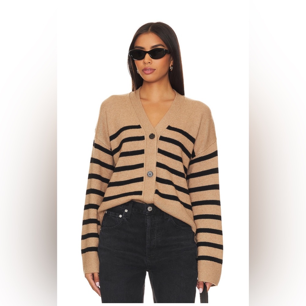 RAILS GENEVA CARDIGAN IN CAMEL/Black